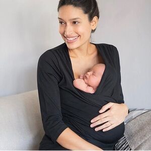 Seraphine Black Skin to Skin 3/4 Top